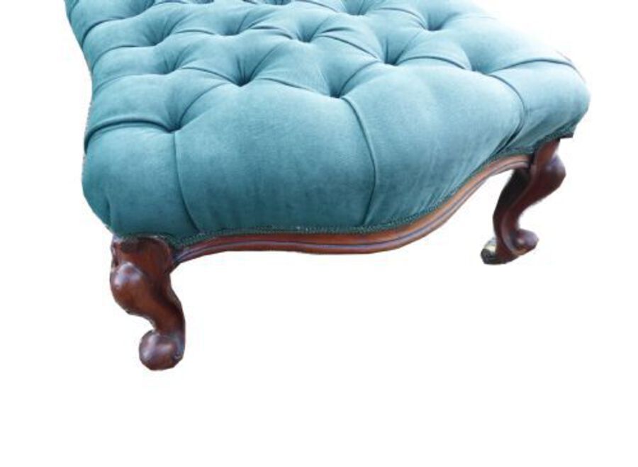 Antique Victorian Mahogany Framed Chaise Longue