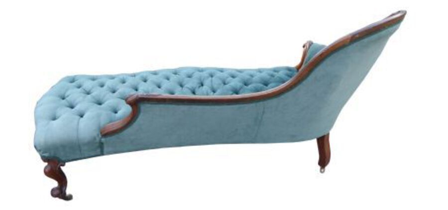 Antique Victorian Mahogany Framed Chaise Longue