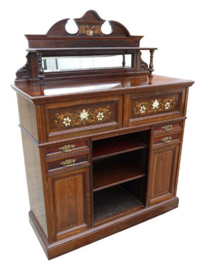 Edwardian Rosewood and Inlaid Chiffonier/Sideboard