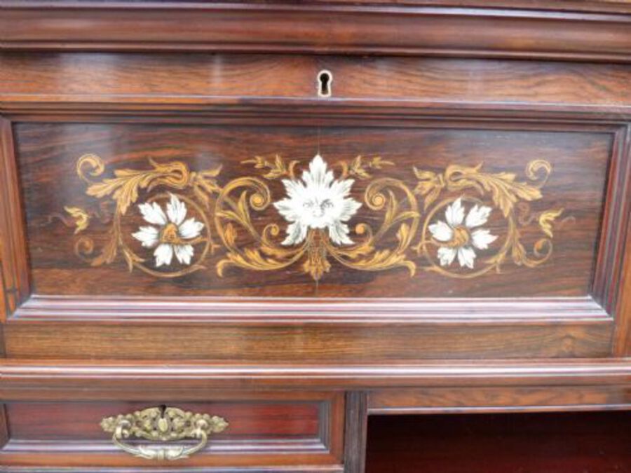 Antique Edwardian Rosewood and Inlaid Chiffonier/Sideboard