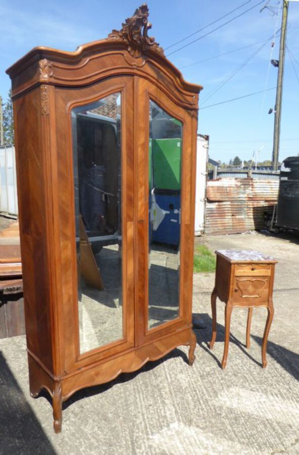 Antique 19th Century French Walnut Rococo Bedroom Suite