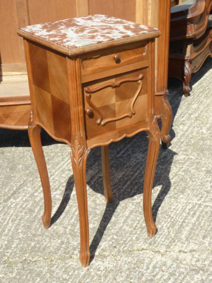 Antique 19th Century French Walnut Rococo Bedroom Suite
