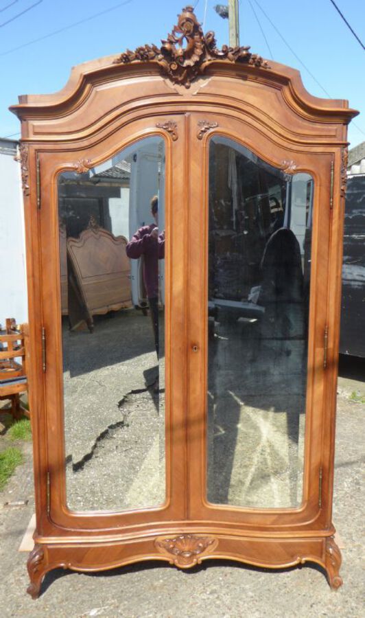 Antique 19th Century French Walnut Rococo Bedroom Suite