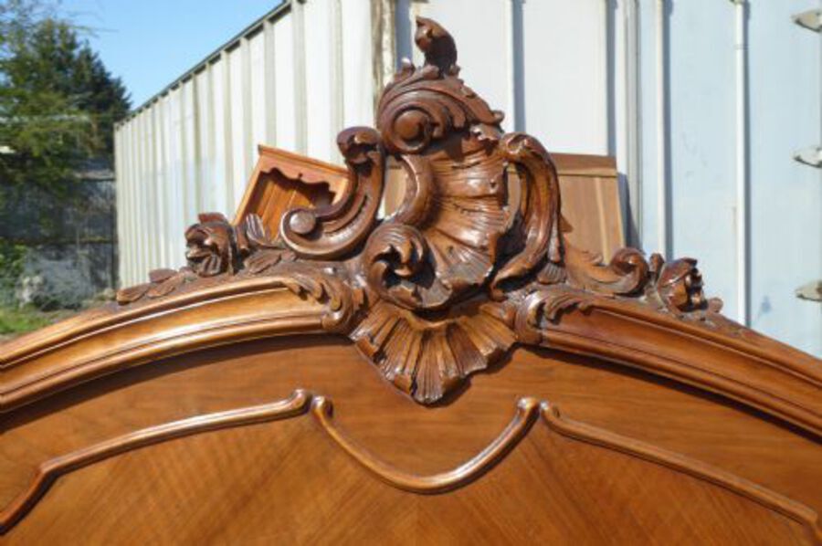 Antique 19th Century French Walnut Rococo Bedroom Suite