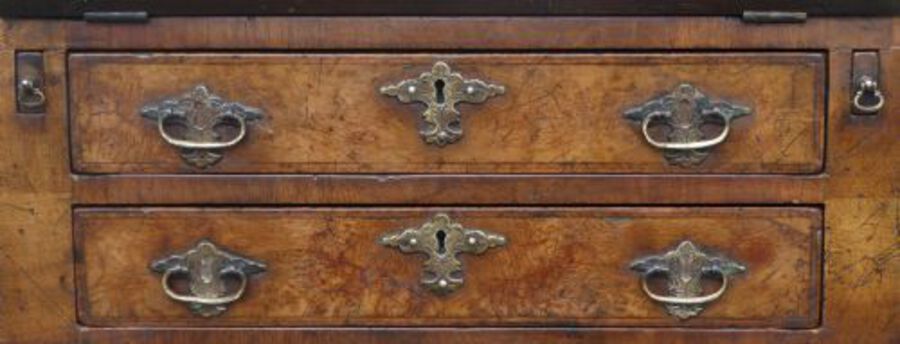 Antique Antique William and Mary Style Walnut Bureau of Small Proportions