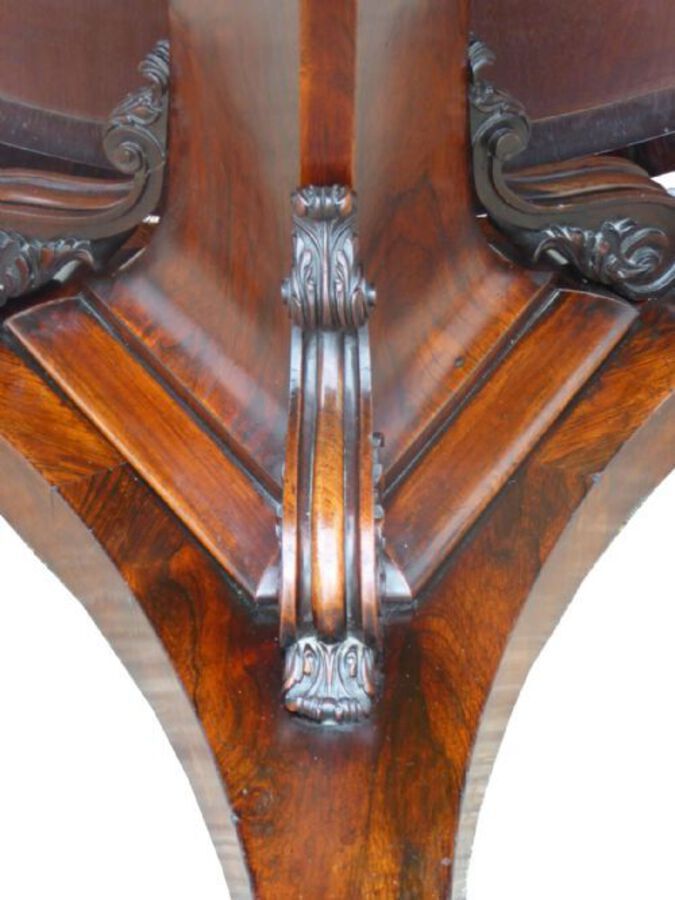 Antique Regency Rosewood Circular Breakfast Table