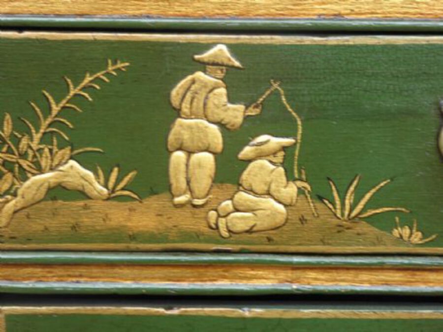 Antique 18th Century Chinoiserie Bureau