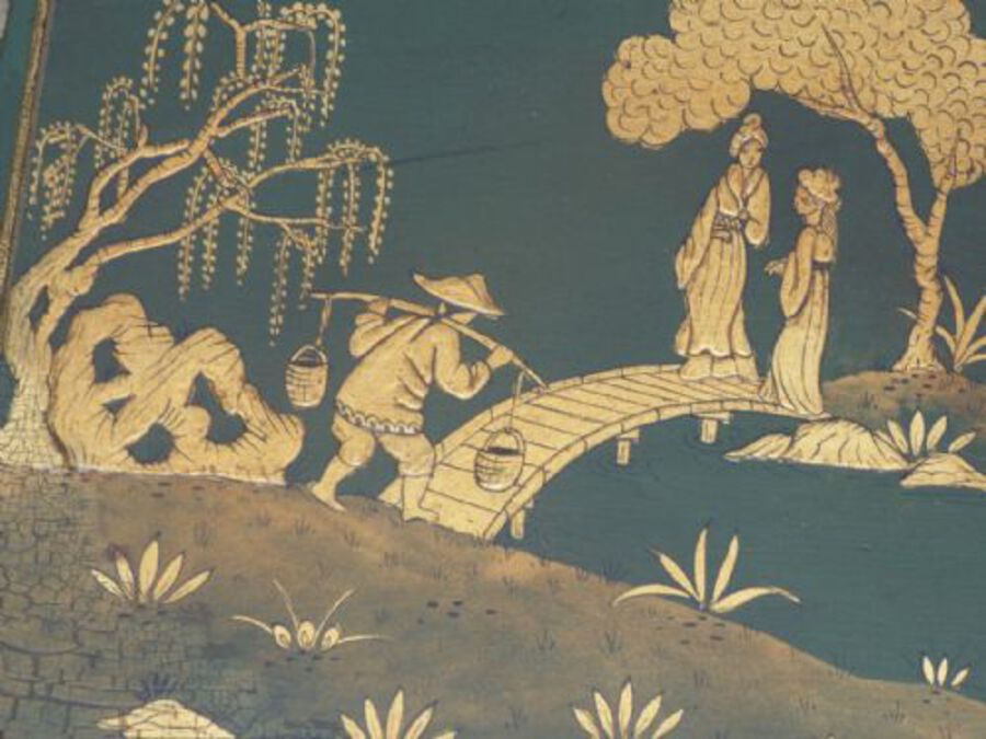 Antique 18th Century Chinoiserie Bureau