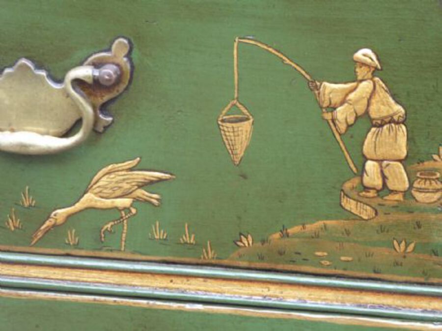 Antique 18th Century Chinoiserie Bureau