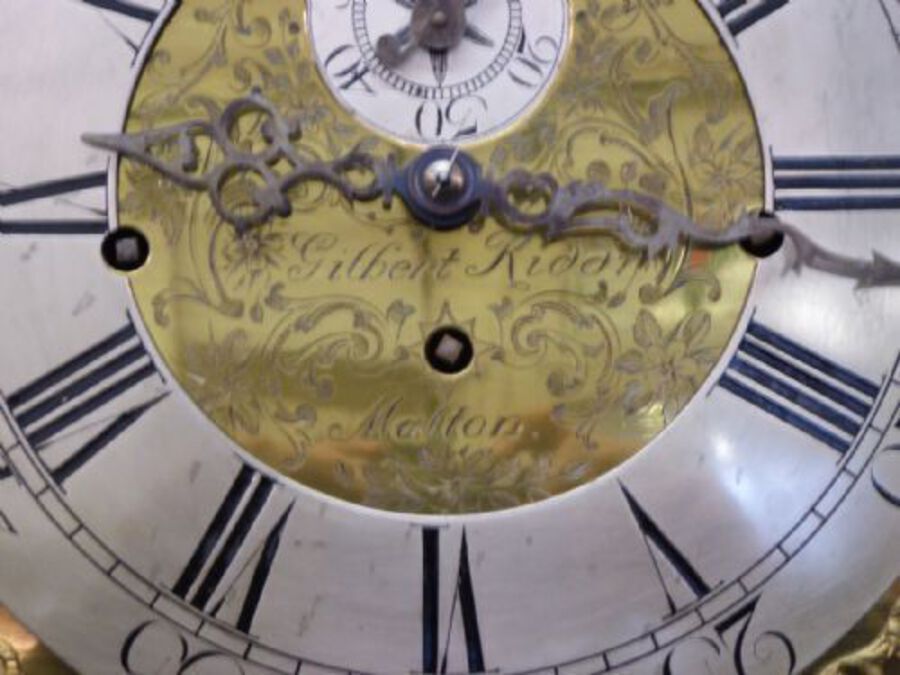 Antique 9 Tube Grandfather Clock Inscribed Gilbert Kidd of Malton