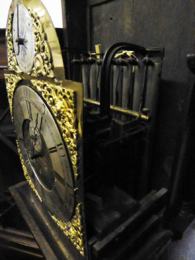 Antique 9 Tube Grandfather Clock Inscribed Gilbert Kidd of Malton