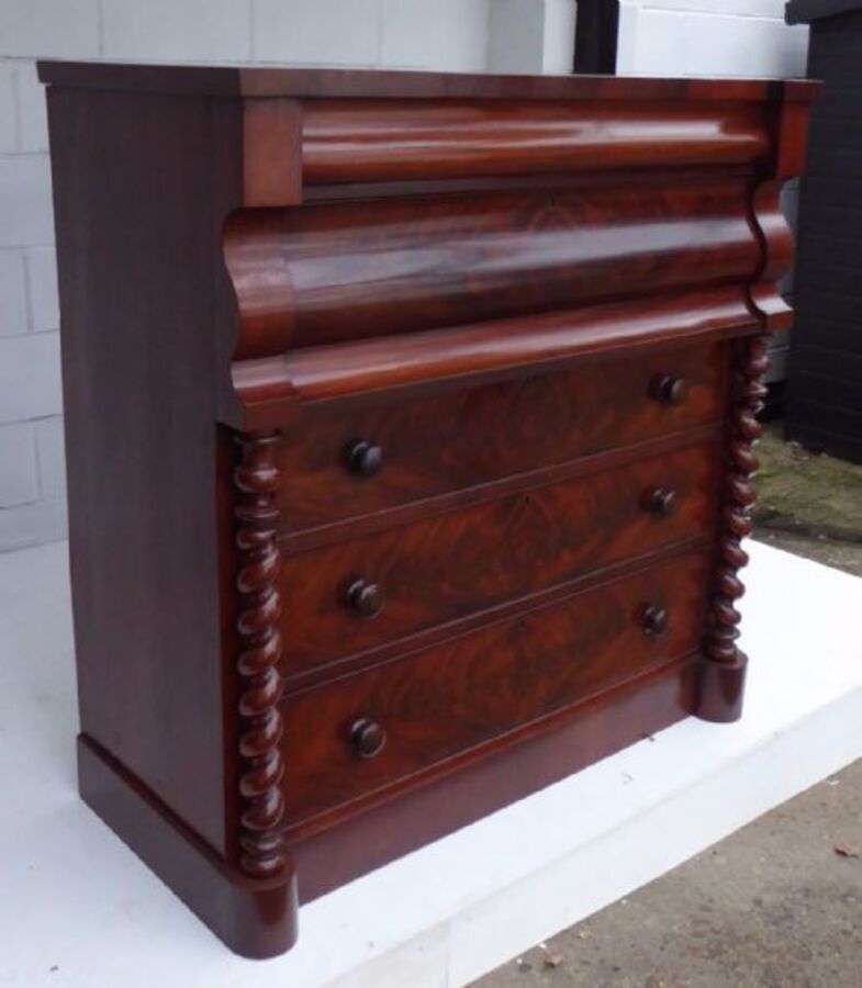 Antique Victorian Mahogany Scottish Chest
