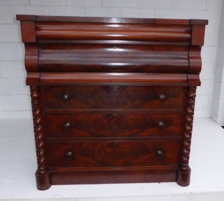 Antique Victorian Mahogany Scottish Chest