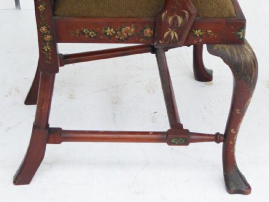 Antique A Pair of Painted Mahogany Chairs