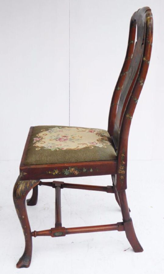 Antique A Pair of Painted Mahogany Chairs