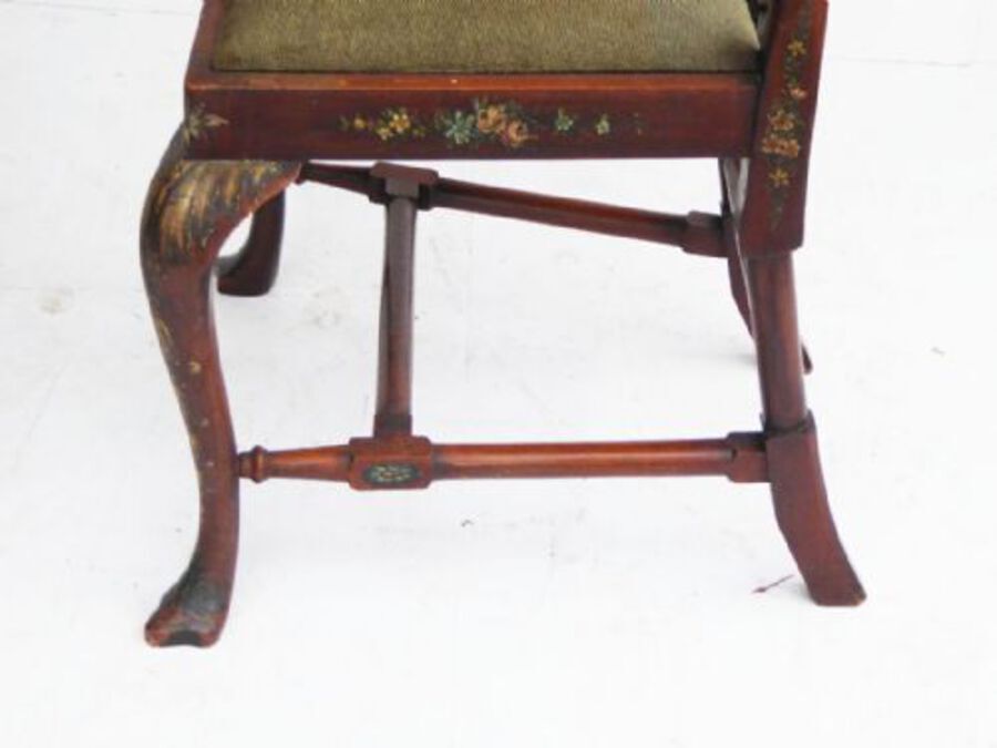 Antique A Pair of Painted Mahogany Chairs