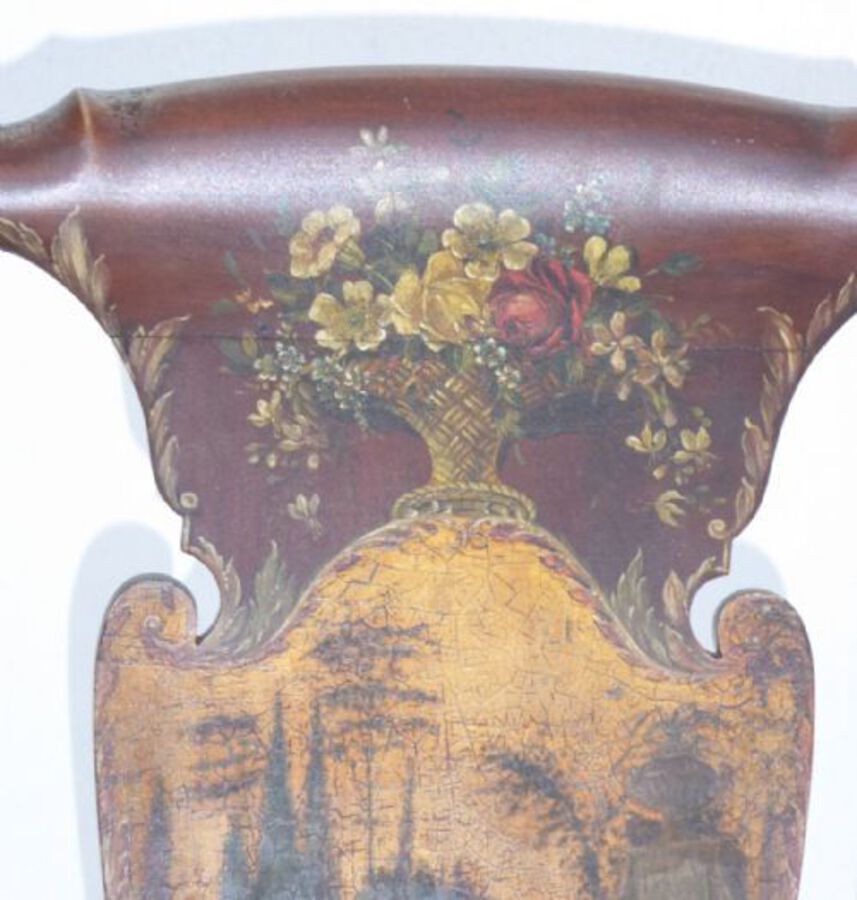 Antique A Pair of Painted Mahogany Chairs