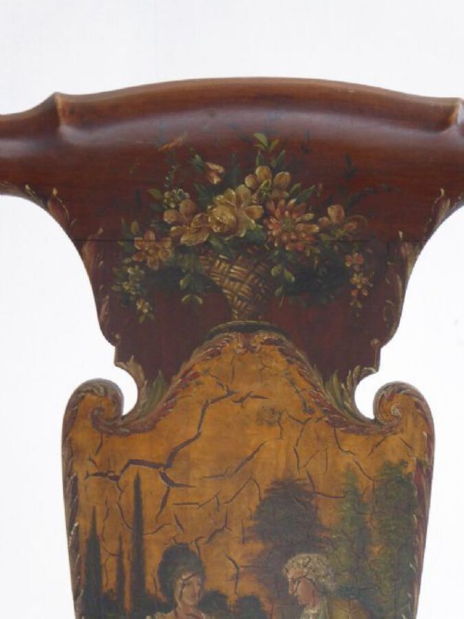 Antique A Pair of Painted Mahogany Chairs