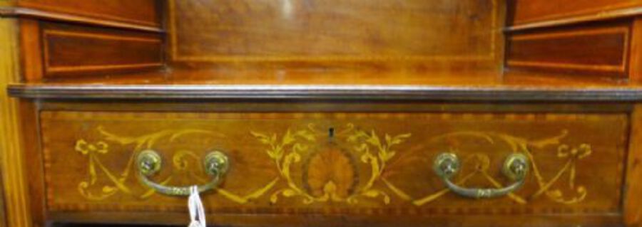 Antique 19th Century Mahogany Inlaid Sideboard