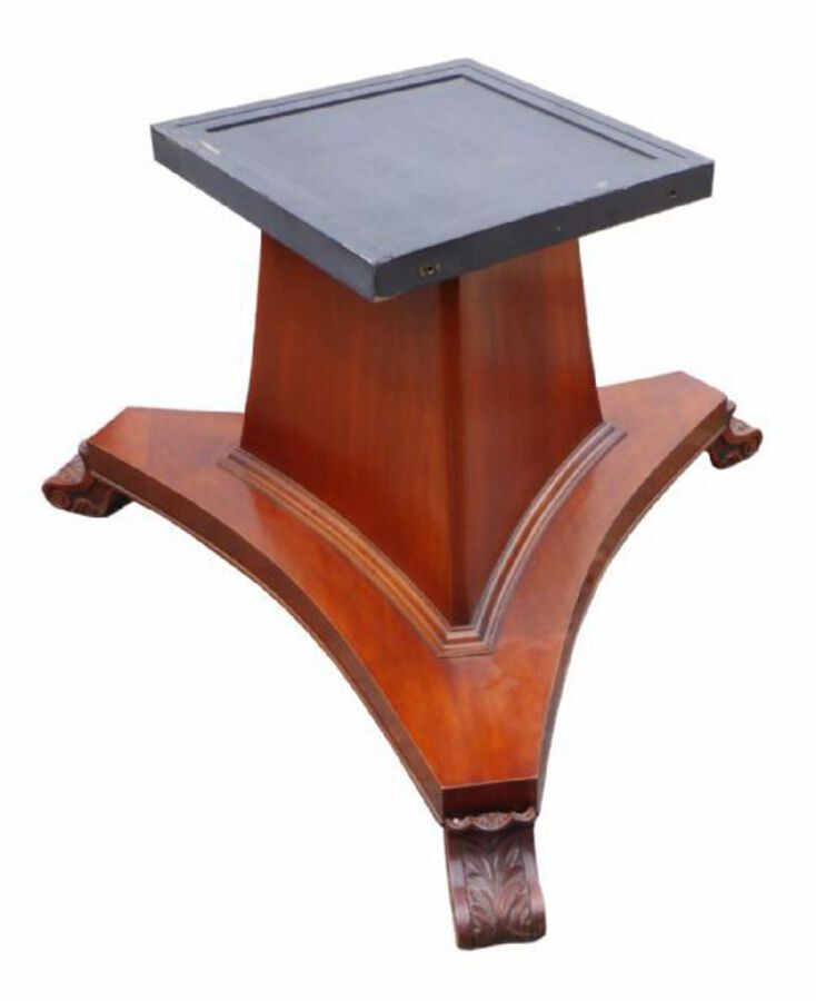 Antique Regency Style Mahogany and Brass Inlaid Dining Table