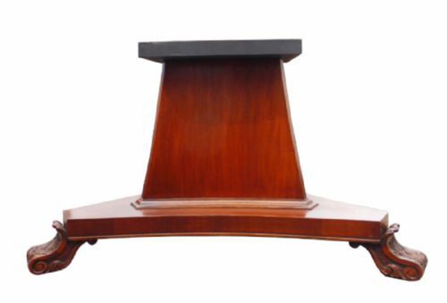 Antique Regency Style Mahogany and Brass Inlaid Dining Table