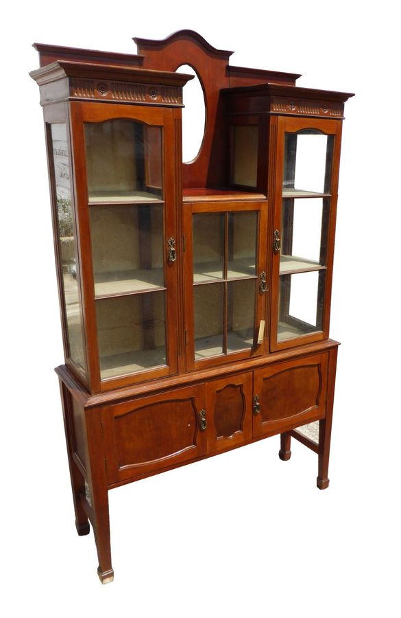 Antique Edwardian Mahogany Display Cabinet