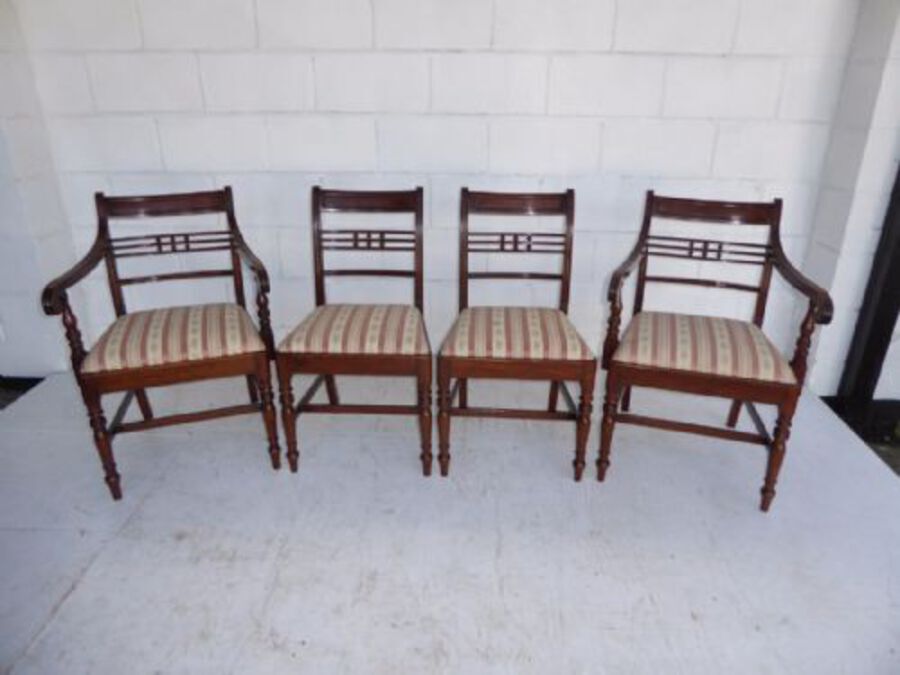 Set of Four George III Mahogany Dining Chairs