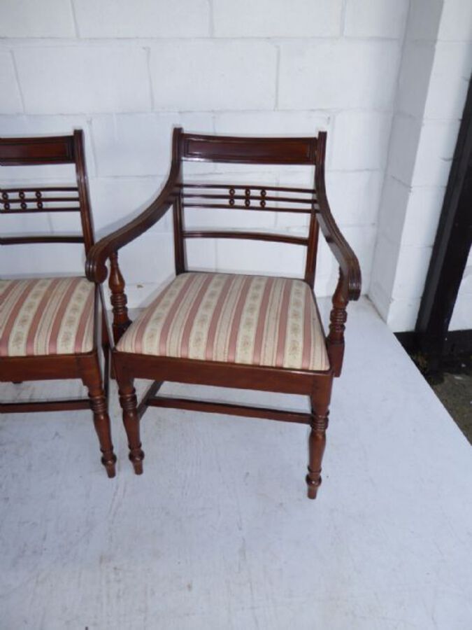 Antique Set of Four George III Mahogany Dining Chairs