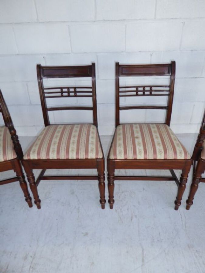 Antique Set of Four George III Mahogany Dining Chairs