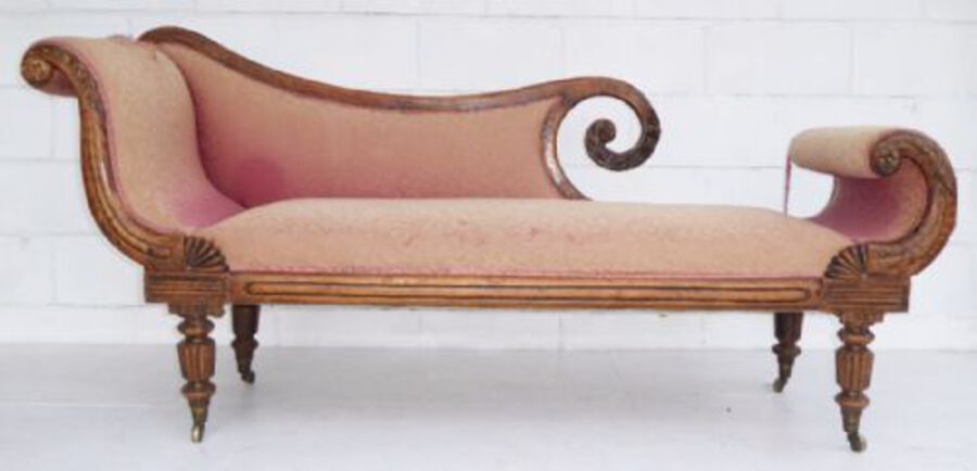 Antique Regency Chaise Longue