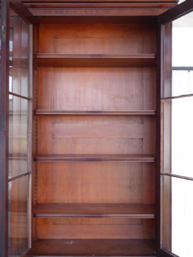 Antique William IV Mahogany Four Door Bookcase
