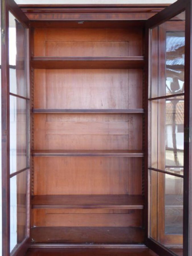 Antique William IV Mahogany Four Door Bookcase