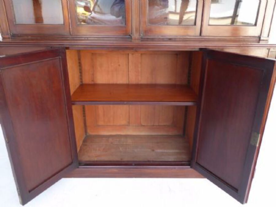 Antique William IV Mahogany Four Door Bookcase