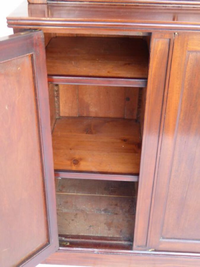 Antique William IV Mahogany Four Door Bookcase