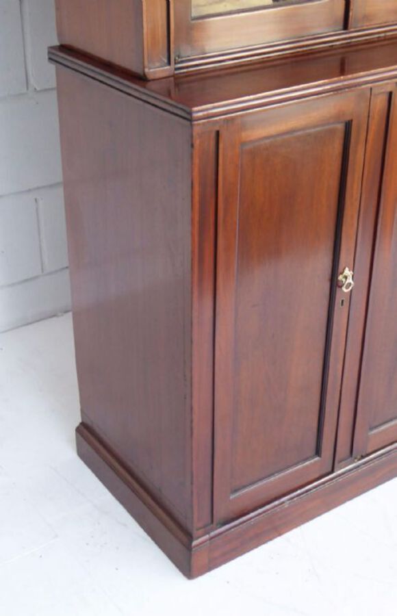 Antique William IV Mahogany Four Door Bookcase