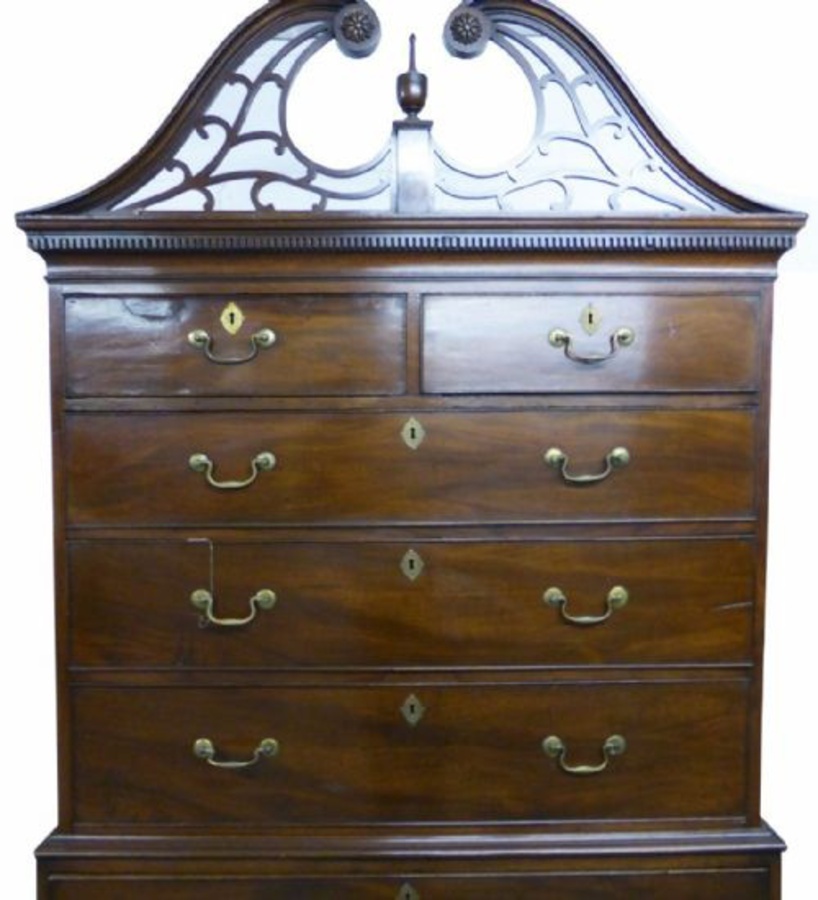 Antique George III Mahogany Chest on Chest