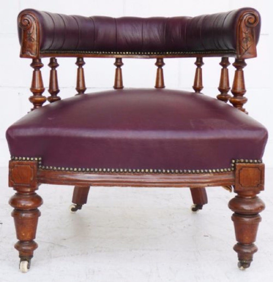 Antique Victorian Leather Club Chair