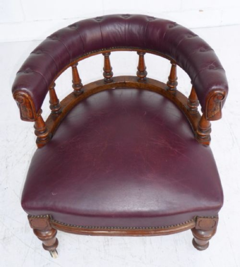 Antique Victorian Leather Club Chair