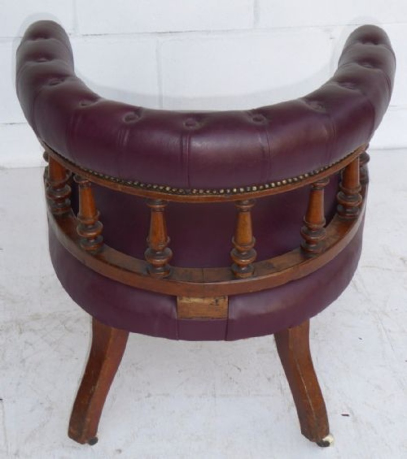 Antique Victorian Leather Club Chair