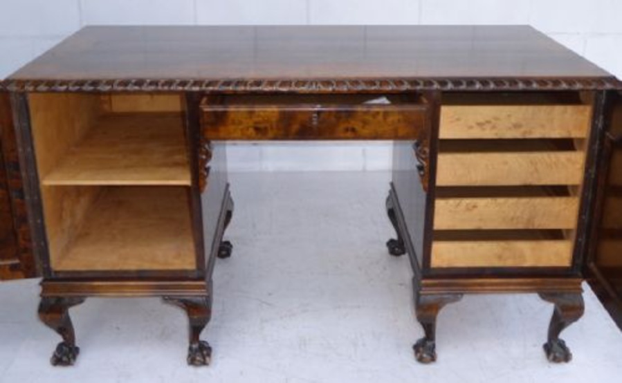 Antique Antique Burr Walnut Desk