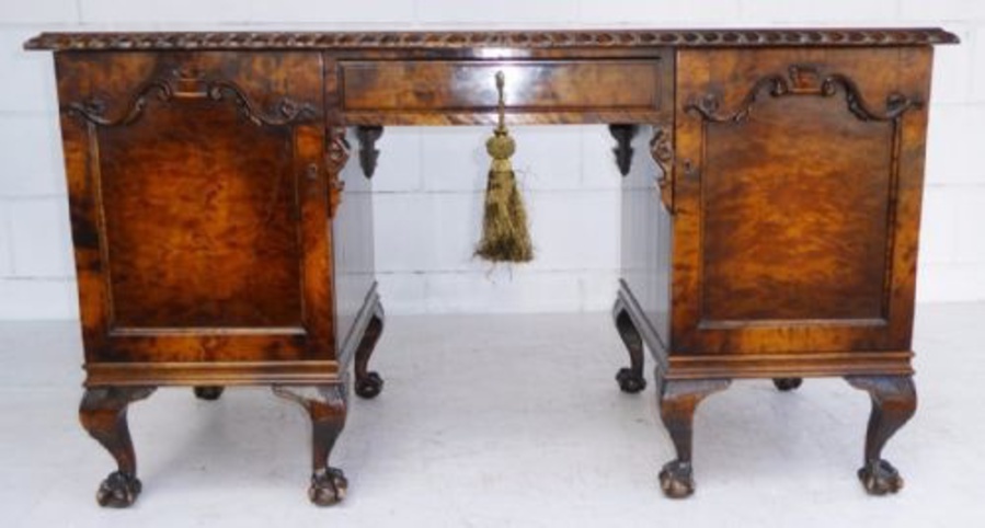 Antique Antique Burr Walnut Desk