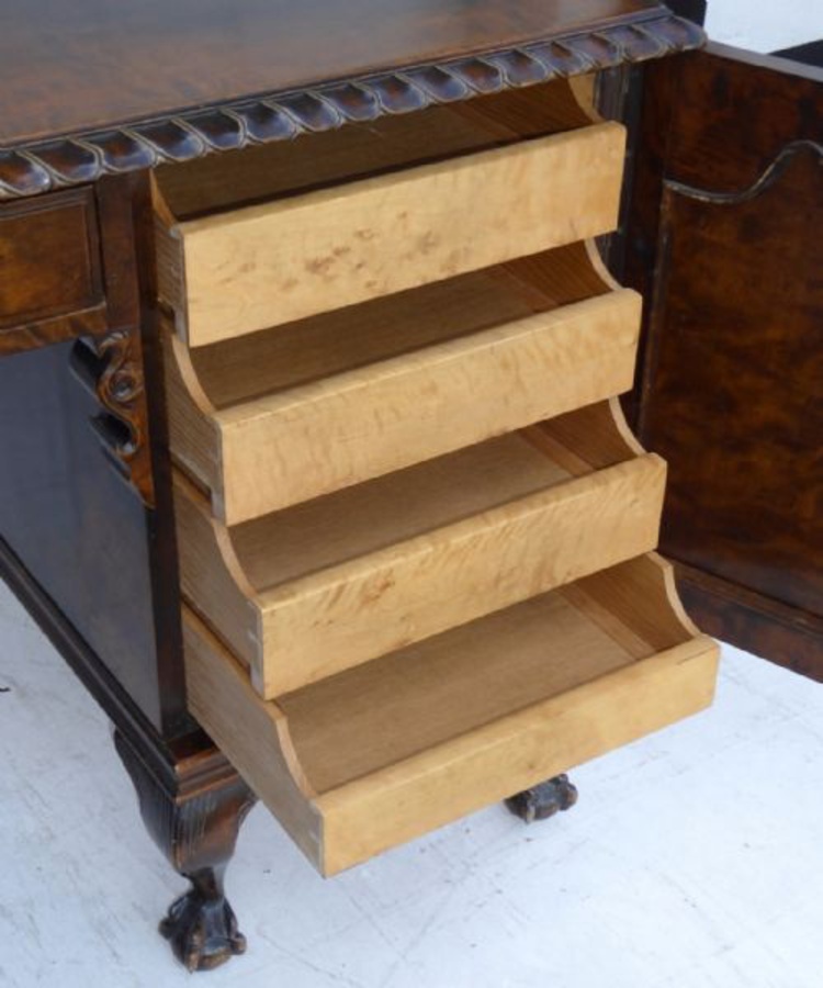 Antique Antique Burr Walnut Desk