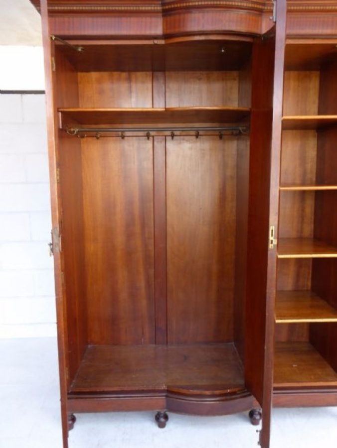 Antique Edwardian Mahogany Wardrobe