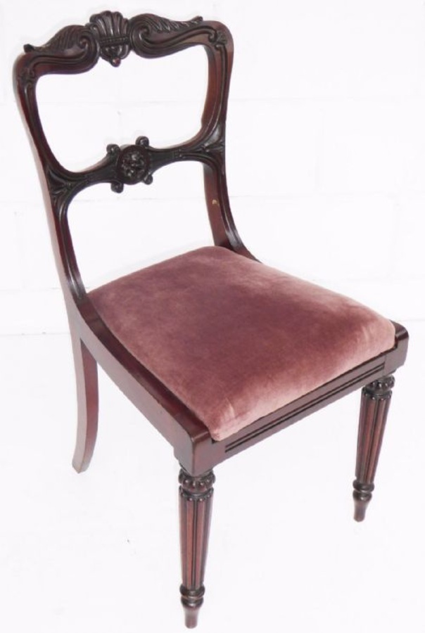 Antique Set of 6 George IV Mahogany Dining Chairs