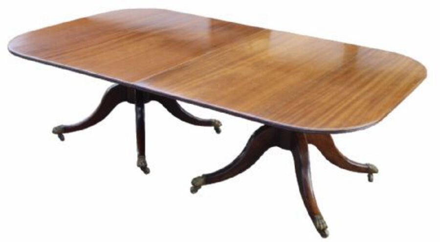 Antique Antique Solid Mahogany Regency Style Dining Table