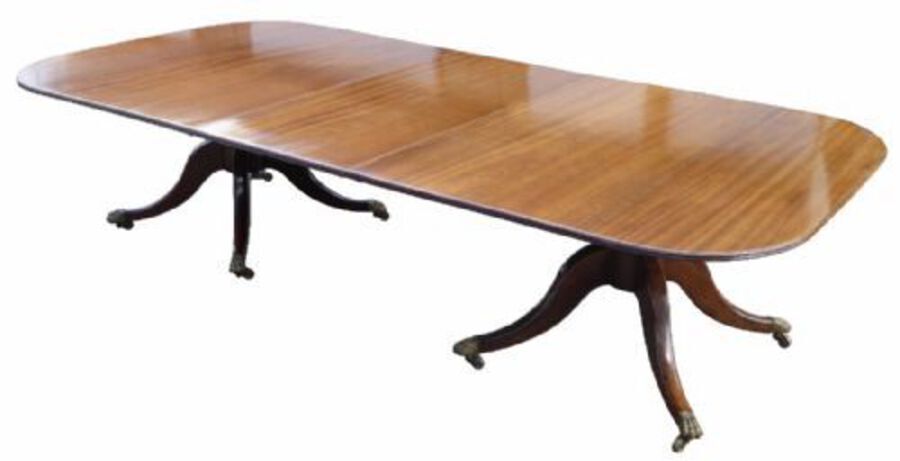 Antique Antique Solid Mahogany Regency Style Dining Table