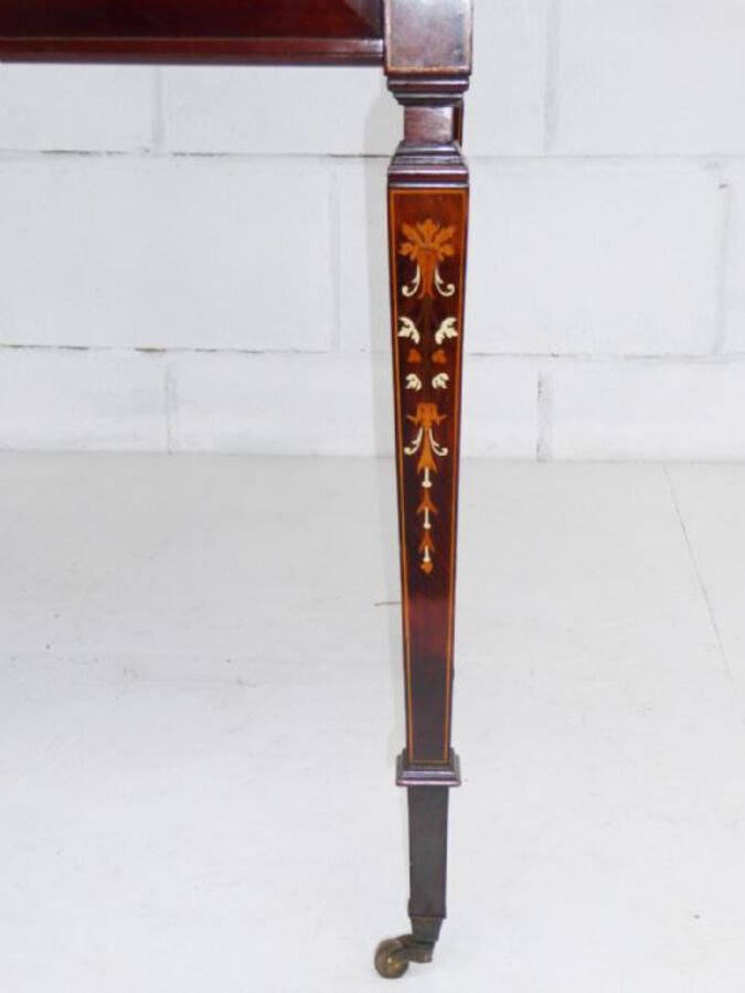 Antique Victorian Rosewood and Marquetry "Eclipse" Writing Table