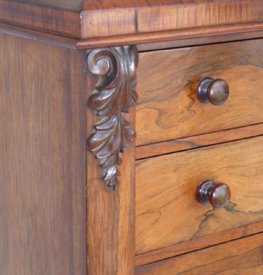 Antique Victorian Rosewood Secretaire Wellington / Collectors Chest