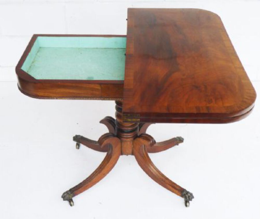 Antique Regency Mahogany Card Table