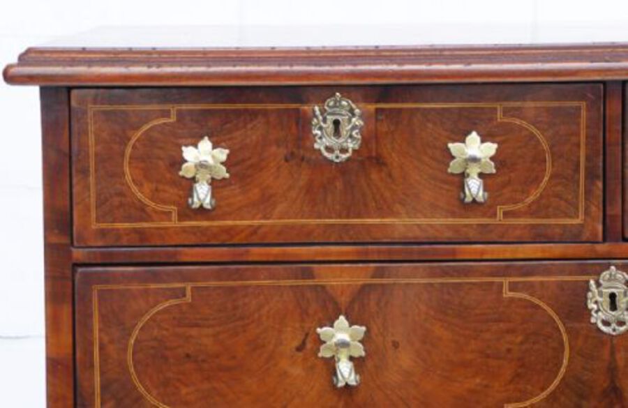 Antique George II Walnut and Inlaid Chest of Drawers